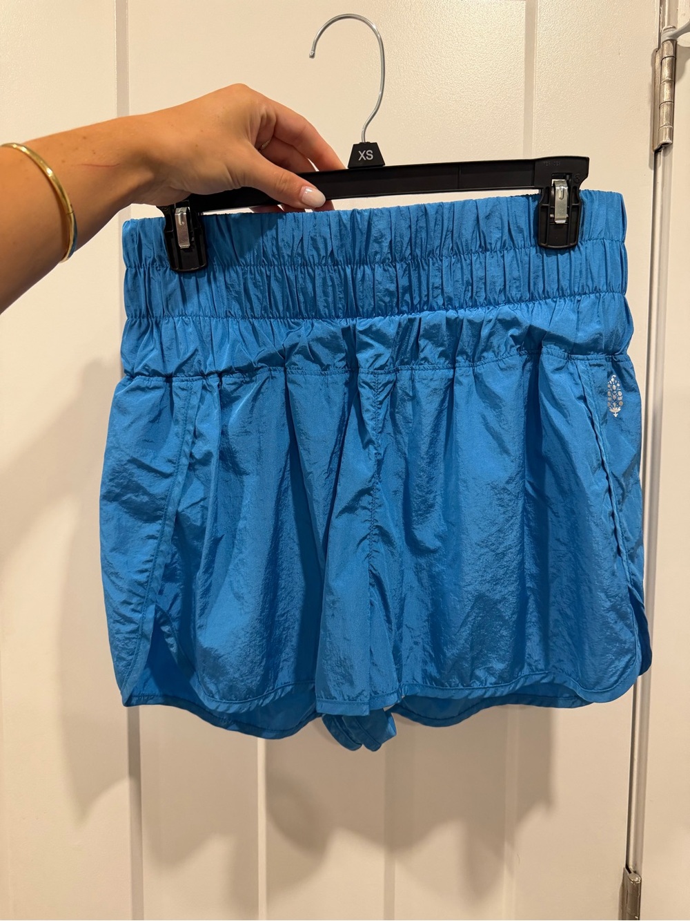 Blue Women's Athletic Shorts - Elastic Waist